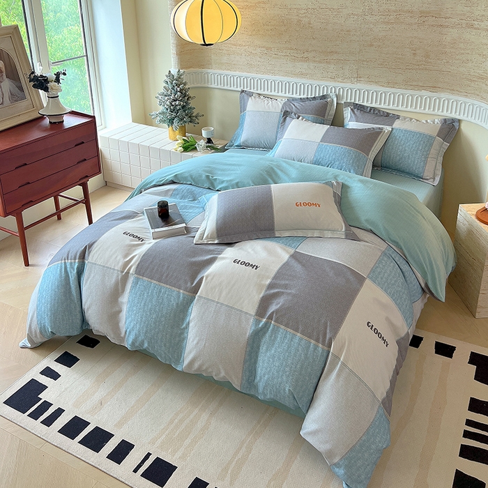 91家纺网 家纺一手货源 找家纺 梧桐树 100%全棉磨毛四件套 2025秋冬新款【优雅系列】 观野-S