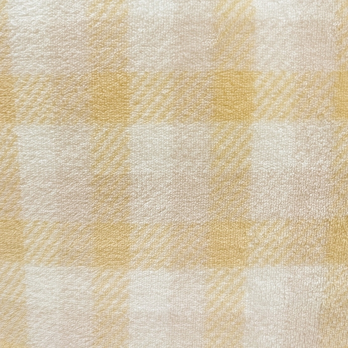 91家纺网 家纺一手货源 找家纺 简一 2025新款牛奶绒无印风ins风方格系列-四件套 无印风方格方格-浅黄