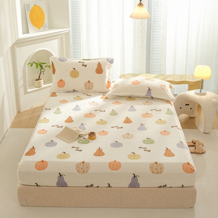 91家纺网 家纺一手货源 找家纺 （总）2025新款200g加厚超柔牛奶绒印花保暖床笠