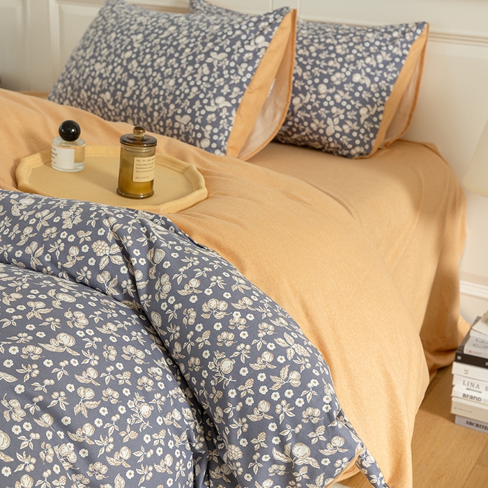 91家纺网 家纺一手货源 找家纺 2024秋冬新款印花全棉磨毛冬季加厚纯棉磨毛三件套四件套系列 尔樱