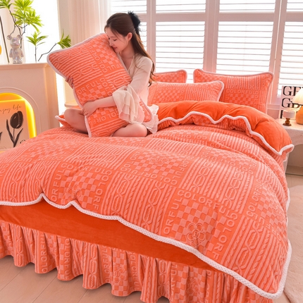 91家纺网 家纺一手货源 找家纺 （总）董成龙家纺 2025新款220克印花牛奶绒四件套A类全消光婴儿级加厚立体四件套