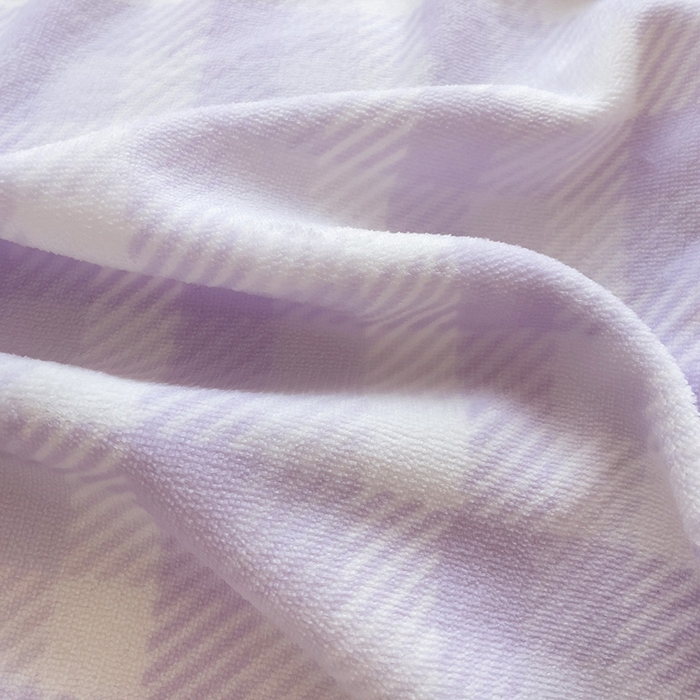 91家纺网 家纺一手货源 找家纺 简一 2025新款牛奶绒无印风ins风方格系列-四件套 无印风方格方格-浅紫