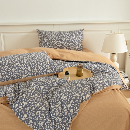 91家纺网 家纺一手货源 找家纺 2024秋冬新款印花全棉磨毛冬季加厚纯棉磨毛三件套四件套系列 尔樱