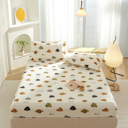 91家纺网 家纺一手货源 找家纺 （总）2025新款200g加厚超柔牛奶绒印花保暖床笠