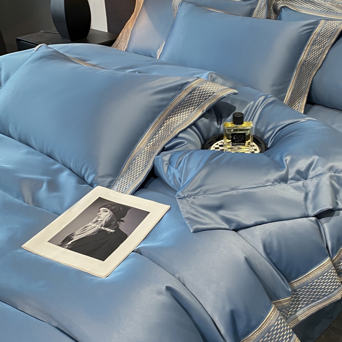 91家纺网 家纺一手货源 找家纺 欧乐蒂 2025新款高支高密水洗贡缎全棉四件套-简爱 简爱宾利兰