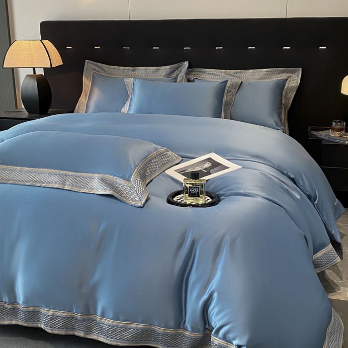 91家纺网 家纺一手货源 找家纺 欧乐蒂 2025新款高支高密水洗贡缎全棉四件套-简爱 简爱宾利兰