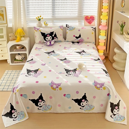 名兮家居 2024新款正版授权经典奥特曼-三丽鸥全棉床单【含防伪标】 波点库洛米