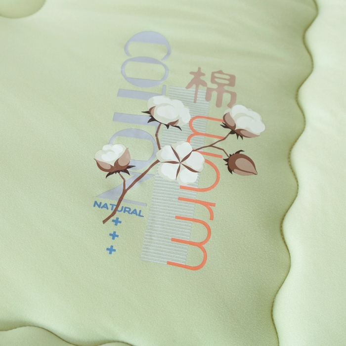 91家纺网 家纺一手货源 找家纺 棉造家居 2024新款亲肤棉花被针织棉绗缝春秋冬被芯 果绿