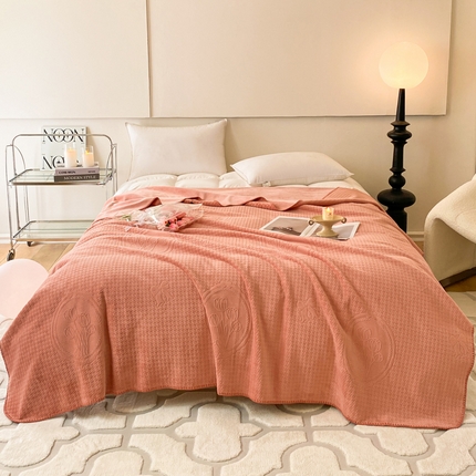 91家纺网 家纺一手货源 找家纺 （总）胜权家纺 2024秋冬新款A类加厚双层婴儿绒复合雕花牛奶绒多功能毛毯盖毯空调毯子