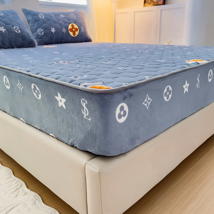 91家纺网 家纺一手货源 找家纺 （总）情煊家纺 2024新款保暖牛奶绒夹棉床笠-床笠款牛奶绒床笠三件套