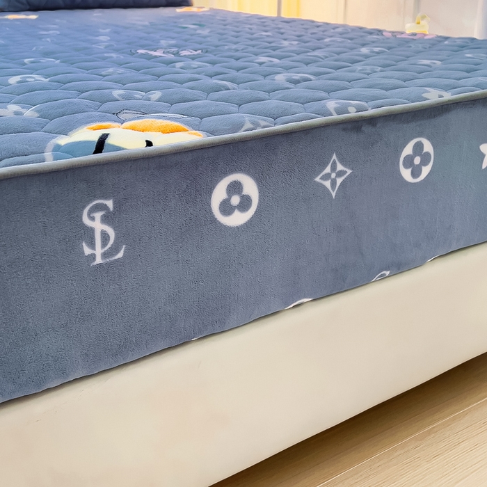 91家纺网 家纺一手货源 找家纺 （总）情煊家纺 2024新款保暖牛奶绒夹棉床笠-床笠款牛奶绒床笠三件套