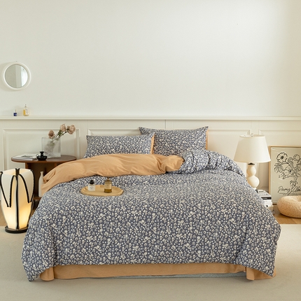 2024秋冬新款印花全棉磨毛冬季加厚纯棉磨毛三件套四件套系列 尔樱