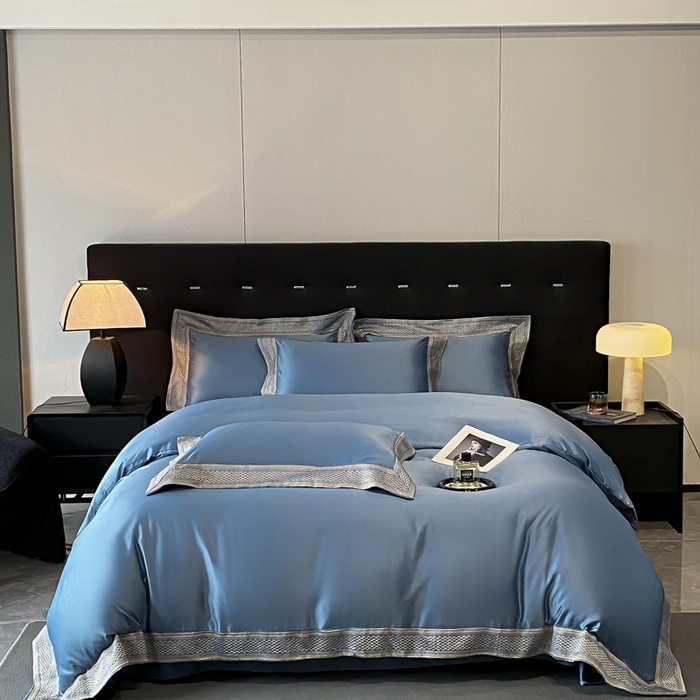 91家纺网 家纺一手货源 找家纺 欧乐蒂 2025新款高支高密水洗贡缎全棉四件套-简爱 简爱宾利兰