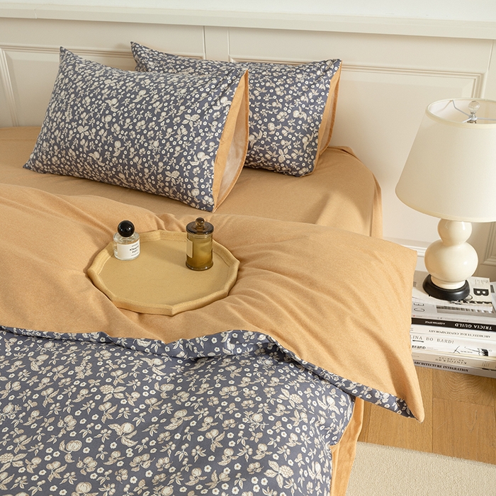 91家纺网 家纺一手货源 找家纺 2024秋冬新款印花全棉磨毛冬季加厚纯棉磨毛三件套四件套系列 尔樱