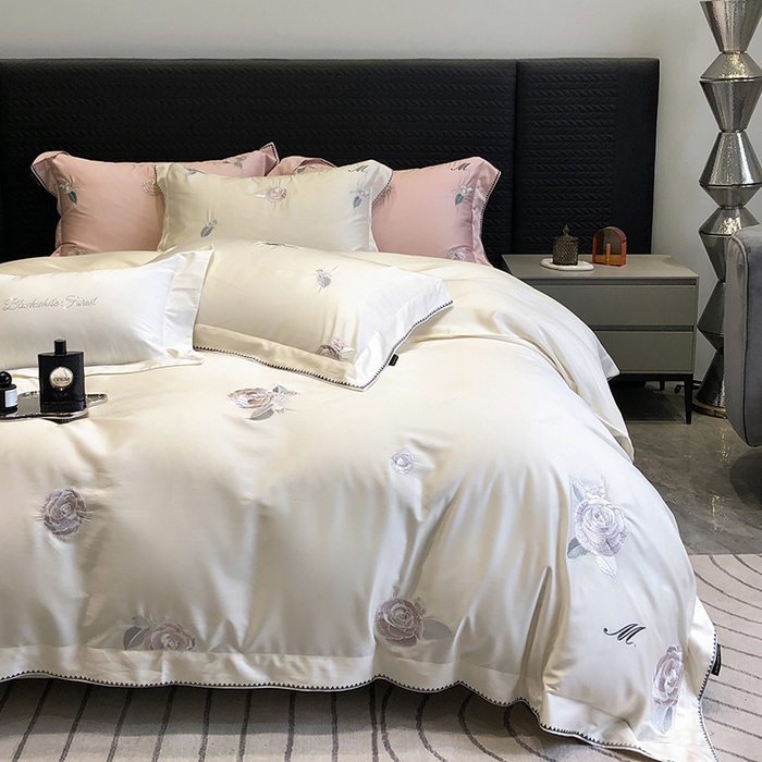 91家纺网 家纺一手货源 找家纺 （总）黑白森林 2024年春夏上新50x50s高支天丝棉四件套-莉亚公主