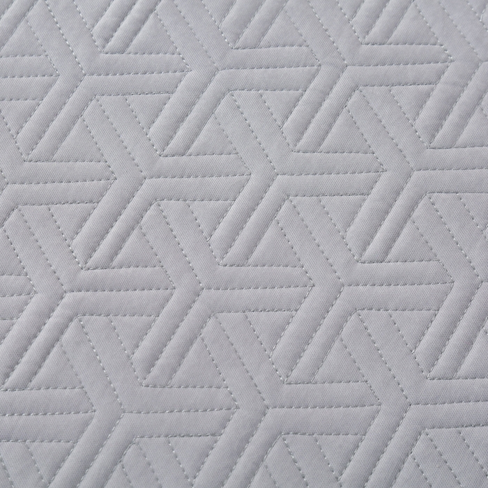 91家纺网 家纺一手货源 找家纺 OL家纺 2024新款磨毛暖绒床盖夹棉四件套刺绣轻奢风 高级灰