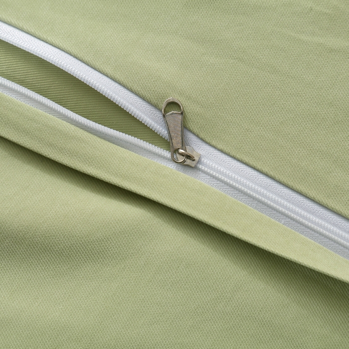 91家纺网 家纺一手货源 找家纺 OL家纺 2024新款磨毛暖绒床盖夹棉四件套刺绣轻奢风 苹果绿