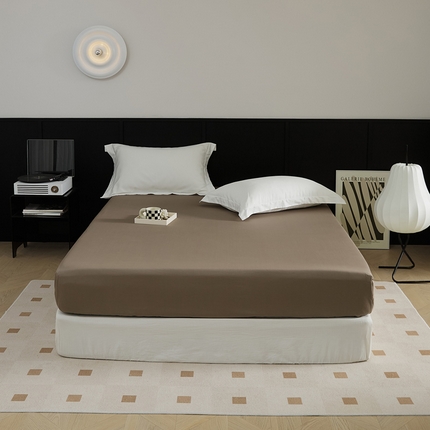 EH家居 2024新款早秋长绒棉单品系列--床笠 陶土咖