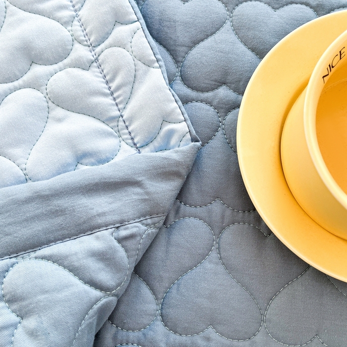 91家纺网 家纺一手货源 找家纺 暖居 2024支持定制纯棉榻榻米四件套全棉农村单件大炕盖纯色床单三件套系列 天空蓝