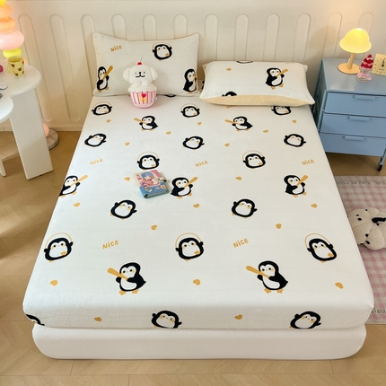 91家纺网 家纺一手货源 找家纺 （总） 星座家纺 2025新款小清新牛奶绒单床笠