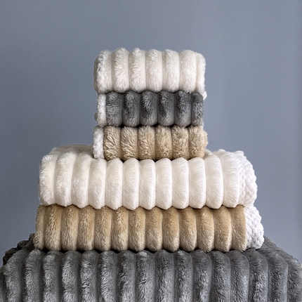 璐维斯家纺 跑量款浴巾毛巾套装盖毯午休毯小毛毯外贸毯子跨境sheintemu 浴巾组合三条混合