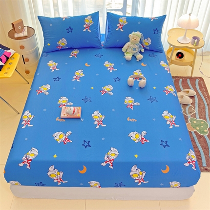 91家纺网 家纺一手货源 找家纺 （总）名兮家居 2024新款正版授权经典奥特曼-三丽鸥全棉印花床笠【含防伪标】