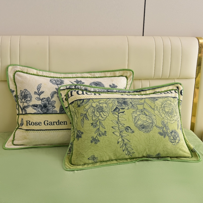 91家纺网 家纺一手货源 找家纺 曼尼家纺2025高克重直播印花床裙款法莱绒金貂珊瑚绒牛奶绒四件套 玫瑰庄园