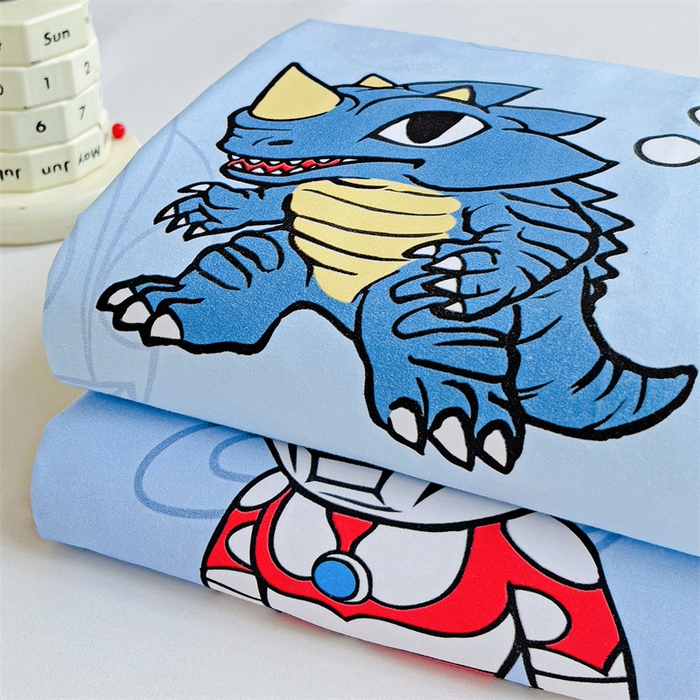 91家纺网 家纺一手货源 找家纺 名兮家居 2024新款正版授权经典奥特曼-三丽鸥全棉床单【含防伪标】 奥特勇士