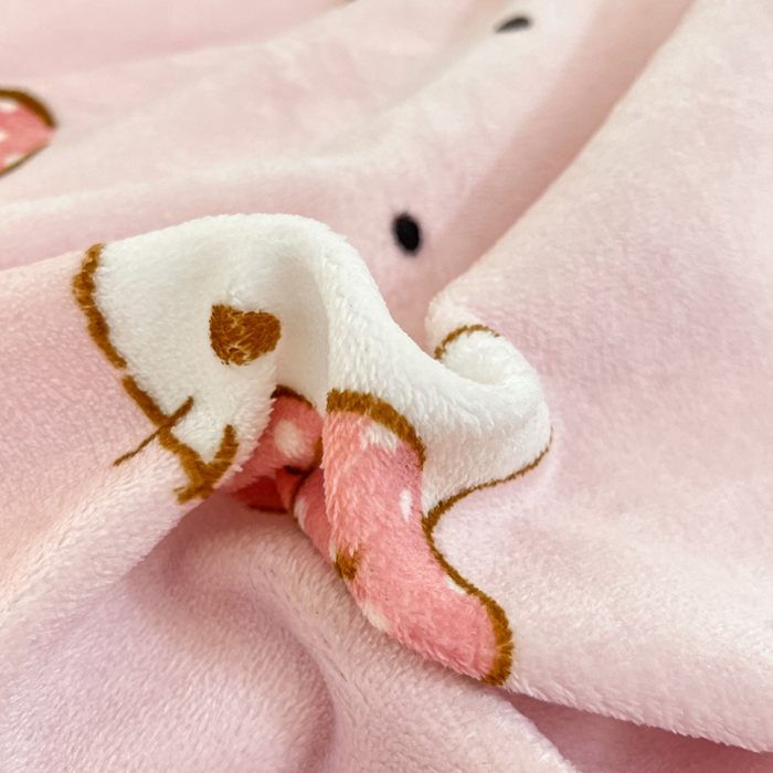 91家纺网 家纺一手货源 找家纺 桃子家居 2024新款三丽鸥卡通加厚高克重200克牛奶绒系列四件套 绒三丽鸥-点点kitty