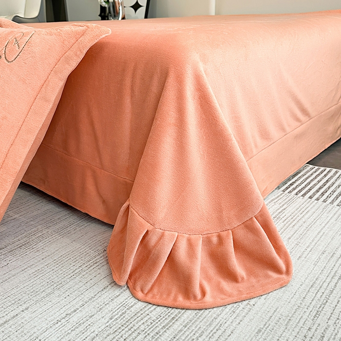 91家纺网 家纺一手货源 找家纺 陌乘坊家纺 2024新款高克重牛奶绒刺绣四件套-百合系列 百合-爱玛橙