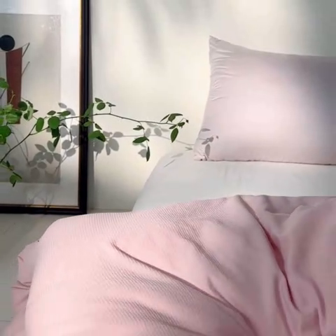 91家纺网 家纺一手货源 找家纺 欧夏家纺 2024新款日式素棉提花大豆被明太西川 豆沙色