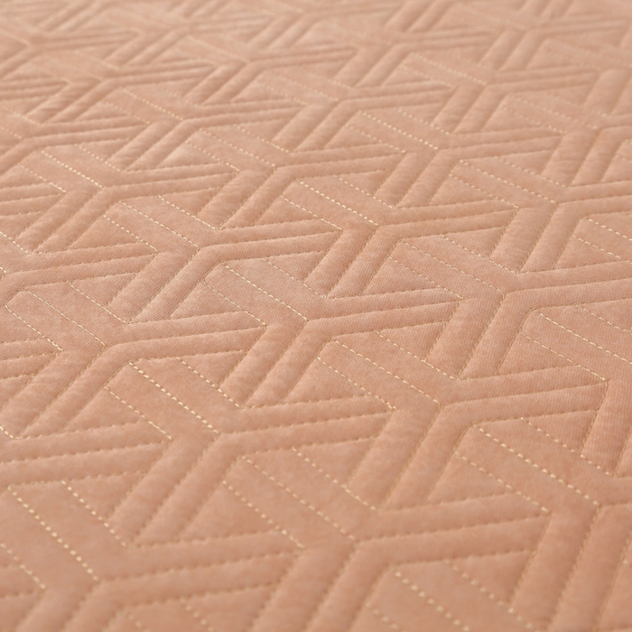 91家纺网 家纺一手货源 找家纺 OL家纺 2024新款磨毛暖绒床盖夹棉四件套刺绣轻奢风 橘黄色