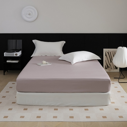 EH家居 2024新款早秋长绒棉单品系列--床笠 粉紫色