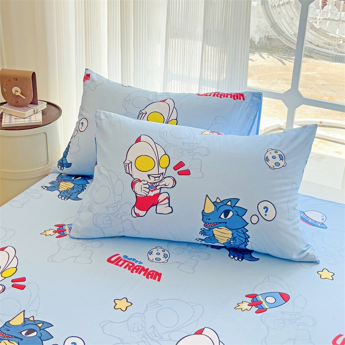 91家纺网 家纺一手货源 找家纺 名兮家居 2024新款正版授权经典奥特曼-三丽鸥全棉床单【含防伪标】 奥特勇士