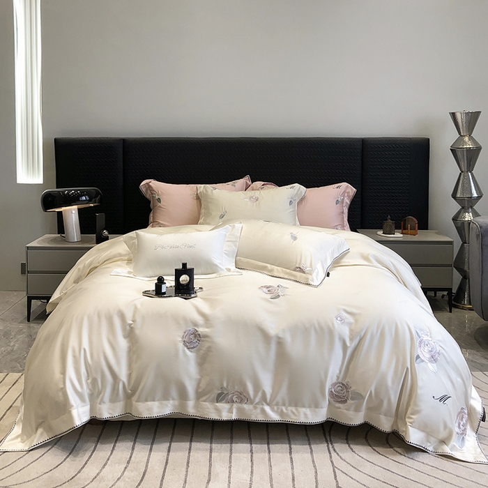 91家纺网 家纺一手货源 找家纺 （总）黑白森林 2024年春夏上新50x50s高支天丝棉四件套-莉亚公主