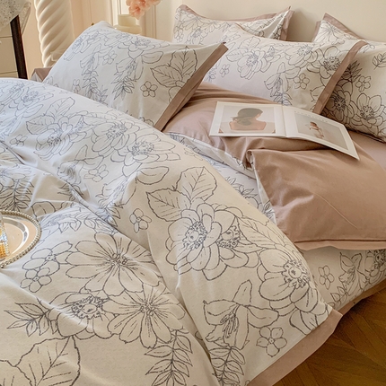 91家纺网 家纺一手货源 找家纺 （总）2024新款全棉磨毛印花系列四件套