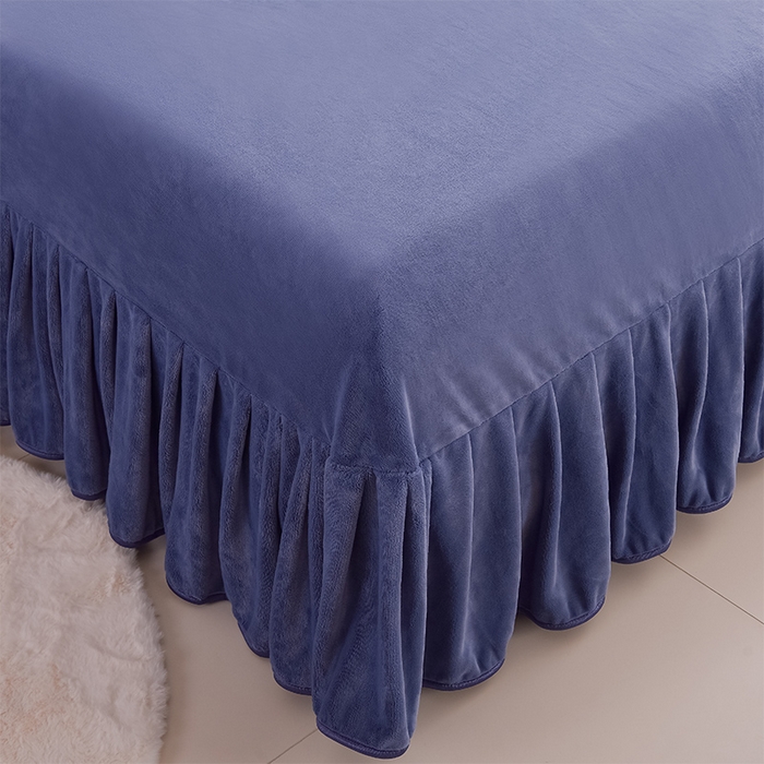 91家纺网 家纺一手货源 找家纺 曼尼家纺2025高克重直播印花床裙款法莱绒金貂珊瑚绒牛奶绒四件套 霸王茶姬