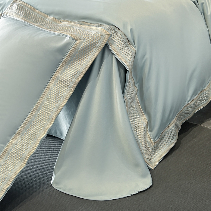 91家纺网 家纺一手货源 找家纺 欧乐蒂 2025新款高支高密水洗贡缎全棉四件套-简爱 简爱梵星兰