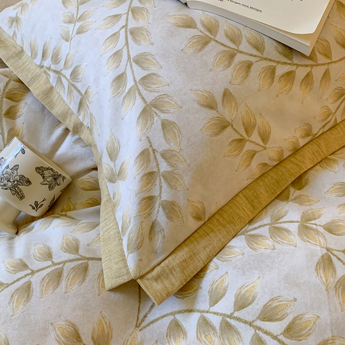 91家纺网 家纺一手货源 找家纺 2024新款全棉磨毛印花系列四件套 仙草