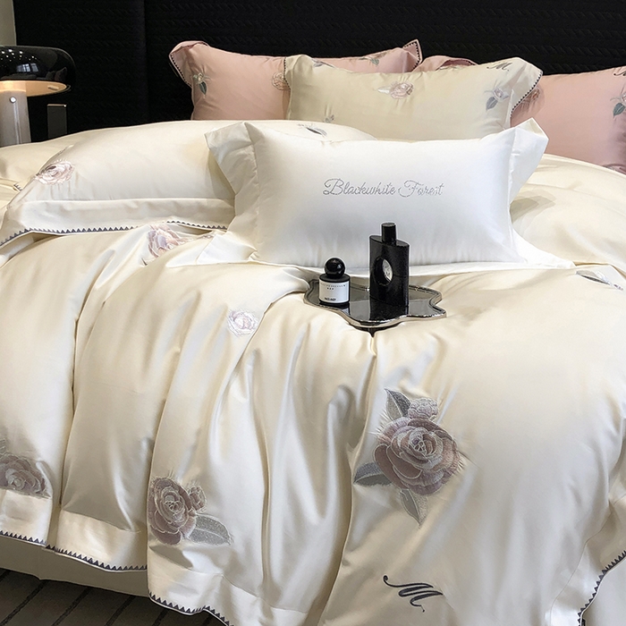 91家纺网 家纺一手货源 找家纺 （总）黑白森林 2024年春夏上新50x50s高支天丝棉四件套-莉亚公主