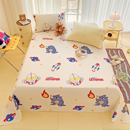 91家纺网 家纺一手货源 找家纺 （总）名兮家居 2024新款正版授权经典奥特曼-三丽鸥全棉床单【含防伪标】