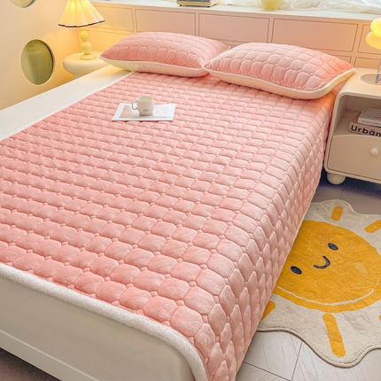 91家纺网 家纺一手货源 找家纺 （总）眠势力 2025新款牛奶绒床垫保暖床褥子夹棉加厚秋冬季印花床护垫