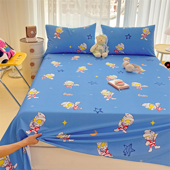 91家纺网 家纺一手货源 找家纺 名兮家居 2024新款正版授权经典奥特曼-三丽鸥全棉床单【含防伪标】 艾斯奥特曼