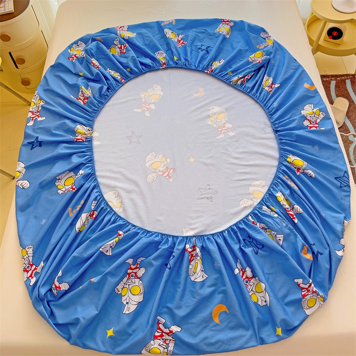 91家纺网 家纺一手货源 找家纺 名兮家居 2024新款正版授权经典奥特曼-三丽鸥全棉印花床笠【含防伪标】 艾斯奥特曼