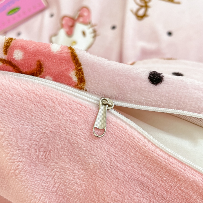 91家纺网 家纺一手货源 找家纺 桃子家居 2024新款三丽鸥卡通加厚高克重200克牛奶绒系列四件套 绒三丽鸥-点点kitty