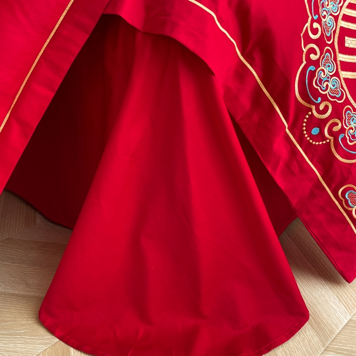 91家纺网 家纺一手货源 找家纺 欧乐蒂 2025新款亲肤棉婚庆刺绣四件套系列 双喜临门