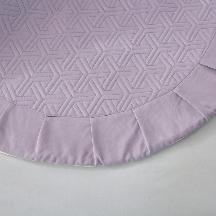 91家纺网 家纺一手货源 找家纺 OL家纺 2024新款磨毛暖绒床盖夹棉四件套刺绣轻奢风 香芋紫