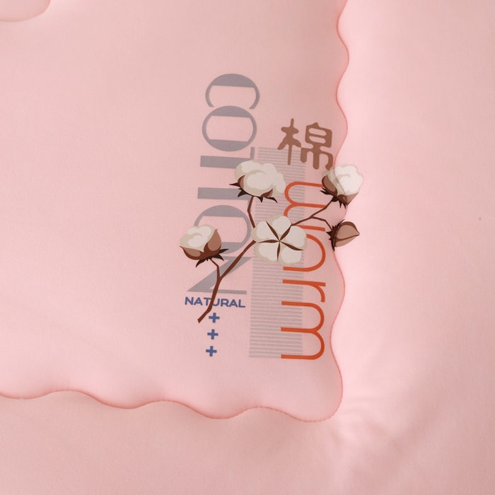 91家纺网 家纺一手货源 找家纺 棉造家居 2024新款亲肤棉花被针织棉绗缝春秋冬被芯 粉玉