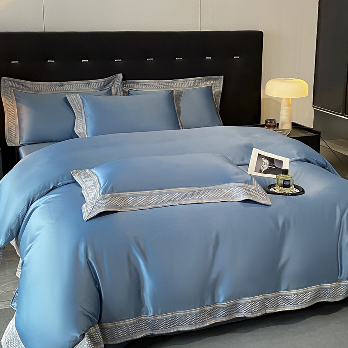 91家纺网 家纺一手货源 找家纺 欧乐蒂 2025新款高支高密水洗贡缎全棉四件套-简爱 简爱宾利兰