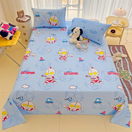 91家纺网 家纺一手货源 找家纺 （总）名兮家居 2024新款正版授权经典奥特曼-三丽鸥全棉床单【含防伪标】